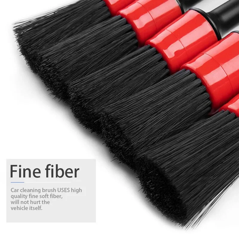 Set 5 Cepillos Detallado Interior Auto – Limpieza Aire Acondicionado y Tablero